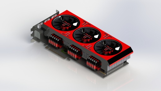 SabreImortalX3极端空气冷却器版三个GTX980gpu的单个pcb缩略图